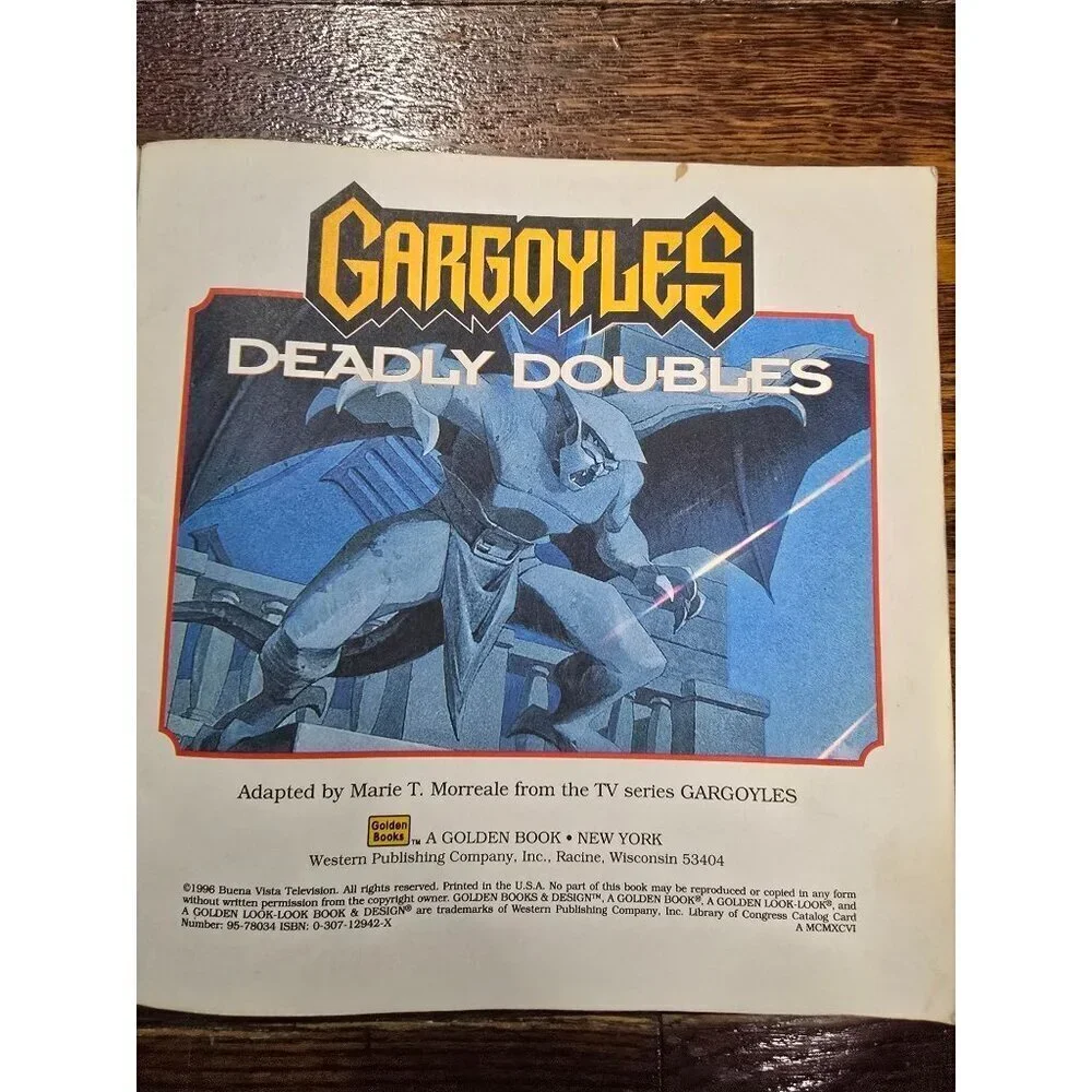 Vintage Gargoyles Deadly Doubles Picture Book 1996